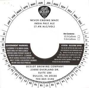 Never Ending Maze India Pale Ale July 2015