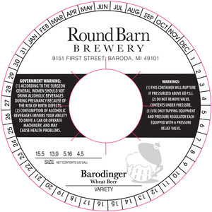 Round Barn Brewery Barodinger Wheat Beer