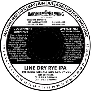 Rye India Pale Ale Line Dry Rye IPA July 2015