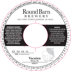 Round Barn Brewery Vacation Wheat Ale