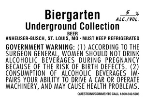 Biergarten Underground Collection July 2015