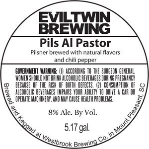 Evil Twin Brewing Pils Al Pastor July 2015