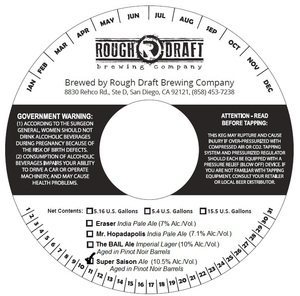 Rough Draft Brewing Company Super Saison July 2015