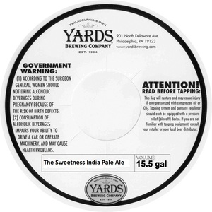 Yards Brewing Company The Sweetness India Pale Ale