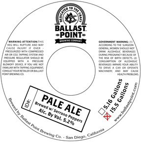 Ballast Point Serrano Pale Ale July 2015