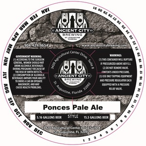 Ancient City Brewing Co. Ponces Pale Ale July 2015