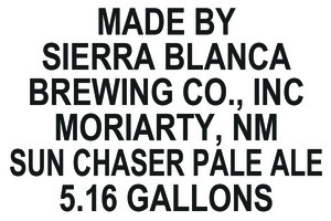 Sierra Blanca Brewing Co., Sun Chaser Pale Ale August 2015