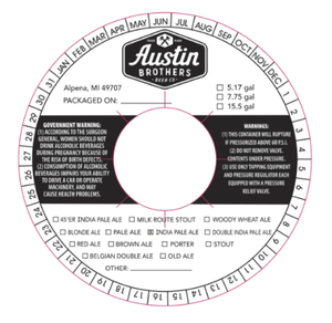 Austin Brothers' Beer Company India Pale Ale August 2015