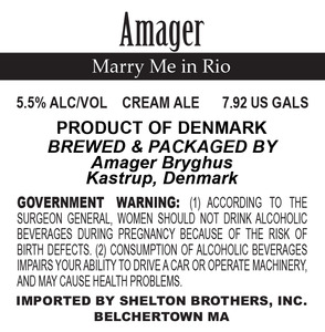 Amager Bryghus Marry Me In Rio August 2015