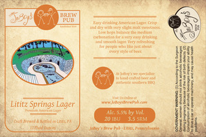 Lititz Springs Lager August 2015