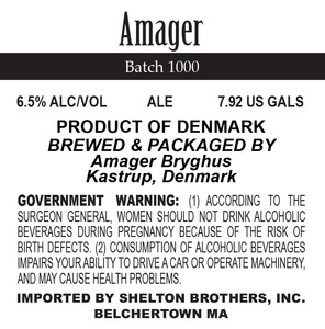 Amager Bryghus Batch 1000 August 2015