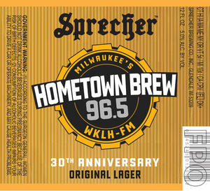 Sprecher Hometown Brew July 2015