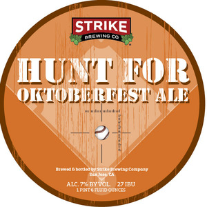 Strike Brewing Co. Hunt For Oktoberfest Ale July 2015