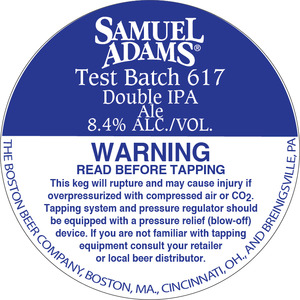 Samuel Adams Test Batch 617 July 2015