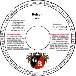Kirkwood Station Brewing Co Griesedeick Brothers Brewery Kolsch Ale