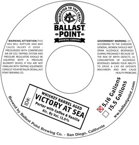 Ballast Point Victory At Sea- Whiskey Barrel Aged August 2015