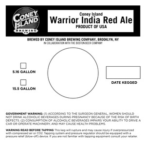 Coney Island Warrior India Red Ale August 2015