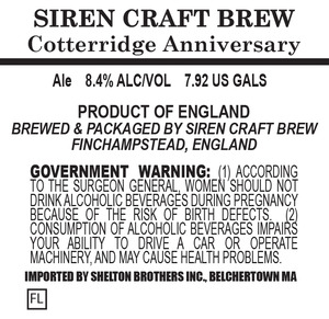 Siren Craft Brewing Cotteridge Anniversary