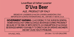 Loverbeer Di Valter Loverier D'uva Beer August 2015