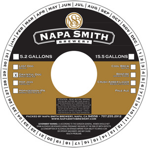 Napa Smith Brewery Grateful Dog August 2015