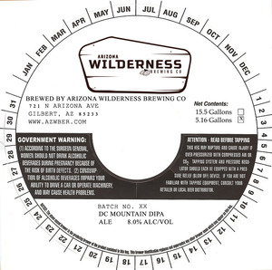 Arizona Wilderness Brewing Dc Mountain Dipa