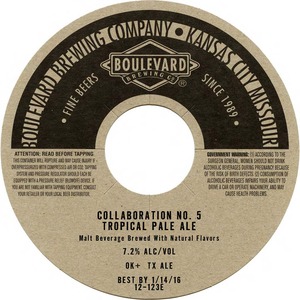 Boulevard Brewing Company Collaboration #5 Tropical Pale Ale