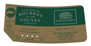 Goose Island Rare Bourbon County Brand August 2015