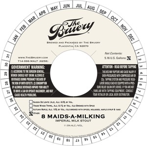 The Bruery 8 Maids-a-milking August 2015