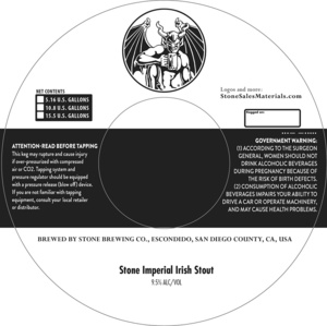 Stone Imperial Irish Stout August 2015