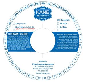 Kane Brewing Company One Thousand Four Hundred Sixty August 2015