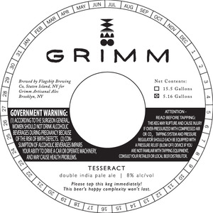 Grimm Artisinal Ales Tesseract August 2015