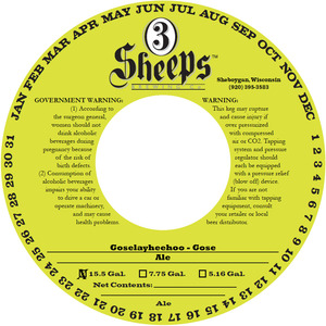 3 Sheeps Brewing Co. Goselayheehoo August 2015