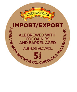 Sierra Nevada Barrel-aged Import Export August 2015