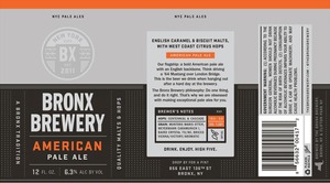 The Bronx Brewery American Pale Ale July 2015