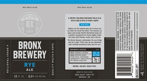 The Bronx Brewery Rye Ale July 2015