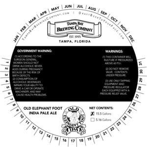 Tampa Bay Brewing Company Old Elephant Foot IPA