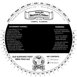 Tampa Bay Brewing Company Old Elephant Foot IPA