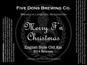 Five Dons Brewing Co. Merry F'n Christmas English Old Ale