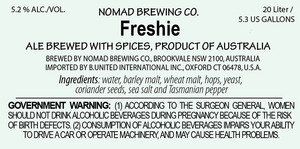 Nomad Brewing Co. Freshie August 2015