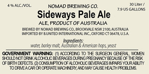 Nomad Brewing Co. Sideways Pale Ale August 2015