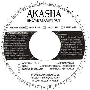 Akasha Brewing Company Gose