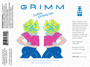 Grimm Super Symmetry August 2015