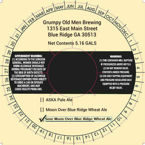 Grumpy Old Men Brewing Sour Moon Over Blue Ridge