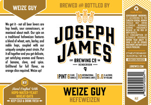 Joseph James Brewing Co., Inc. Weize Guy