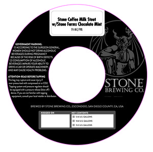 Stone Coffee Milk Stout August 2015