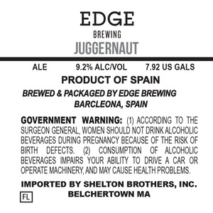 Edge Brewing Juggernaut August 2015