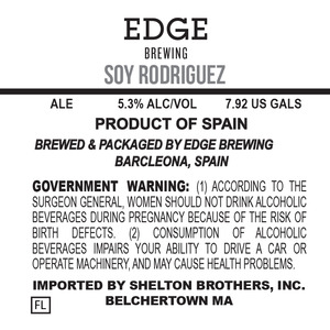 Edge Brewing Soy Rodriguez