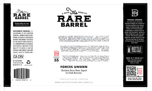 The Rare Barrel Forces Unseen August 2015