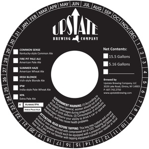 Upstate Brewing Company Aussie IPA August 2015