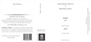 Maine Beer Company Beer Iii